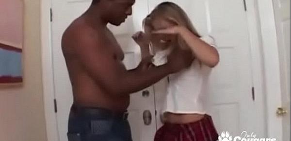 Little White Girl Rayne Gets Ravished By Two Black Cocks